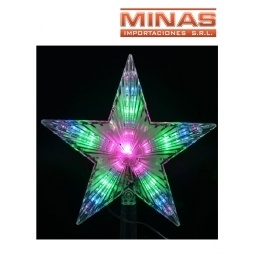 PUNTERO ESTRELLA MULTICOLOR X 25 CM, 200 V.