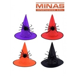 GORRO PARA BRUJAS CON ARAA, 2 COLORES.