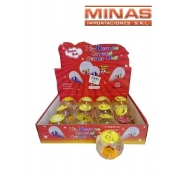 PELOTA DE 6.5 CM CON CARITA X 12 PCS $55 CU