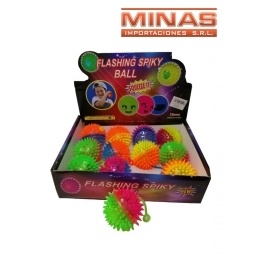 PELOTA DE 7.5 CM CON PINCHOS X 12PCS. 32 X 24 CM $55 CU