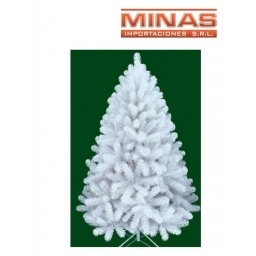 ARBOL PINO BLANCO X 60 CM, 65 RAMAS, CON BASE DE PLASTICO.