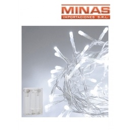 LUCES DE NAV. FIJAS BLANCAS DE 50 LED X 5 M, A PILA.