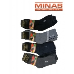 MEDIA DE HOMBRE 3 COLORES X 12 PARES, $ 35 CU.