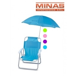 SILLA DE NIO PARA PLAYA CON SOMBRILLA HASTA 30 KG