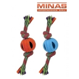 JUGUETE PELOTA C/PIOLA PARA PERRO.