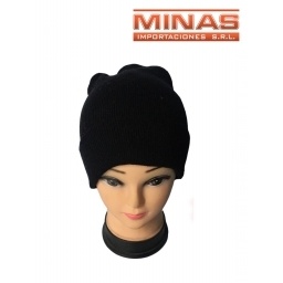 GORRO NEGRO CLASICO,DOBLE.