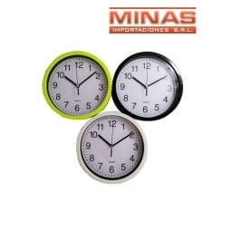 RELOJ DE PARED X 20 CM,ESFERA BLANCA.