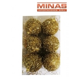 ADORNO DE NAV. DORADO 6 CM X 6 PCS, CU $14.