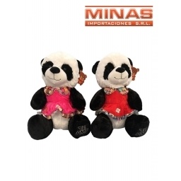 PELUCHE PANDA 40 CM DOS COLORES