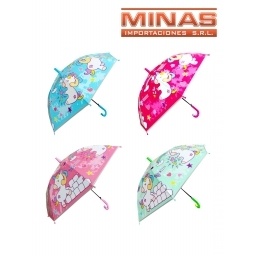 PARAGUAS INFANTIL X 50 CM, UNICORNIO.