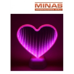 LAMPARA 4D A PILAS EN FORMA DE CORAZN