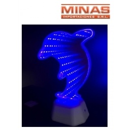 LAMPARA 4D A PILAS EN FORMA DE DELFN