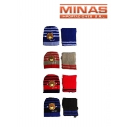 CONJUNTO GORRO BUFANDA 4 COLORES