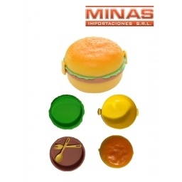 LUNCHERA EN FORMA DE HAMBURGUESA