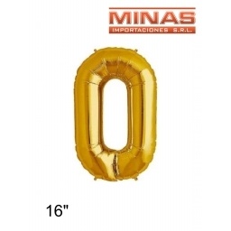 GLOBO N 0, DE 16 PULGADAS, DORADO.