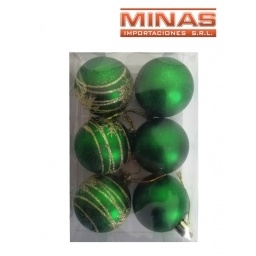 ADORNO PARA NAVIDAD 6 PCS 5 CM $14 CU