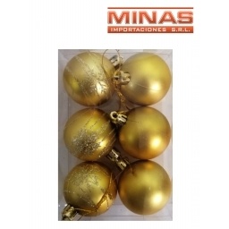 ADORNO PARA NAVIDAD 6 PCS 5 CM $14 CU