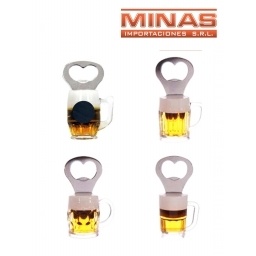 DESTAPADOR EN FORMA DE JARRA DE CERVEZA.