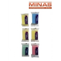 ESPONJA DE FREGAR, 3 CM DE ALTO X 6 PCS.