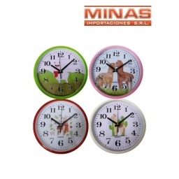 RELOJ DE PARED 4 COLORES EN CAJA