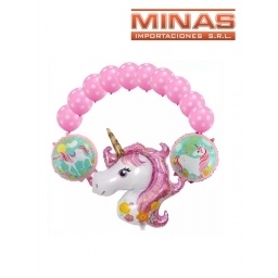GLOBOS UNICORNIO 13 UNIDADES EN BOLSA 1 METRO