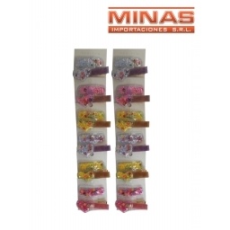 SET DE PINZAS PARA PELO 12 PARES 2 PCS