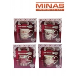 TAZA PARA MAM� CUCHARA Y PLATO 4 MODELOS