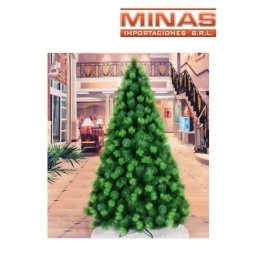 ARBOL PINO VERDE DE DOS TONOS X 120 CM, 90 RAMAS,CON BASE DE METAL.
