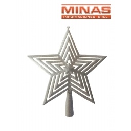PUNTERO ESTRELLA CALADA X 15 CM, BLANCO.