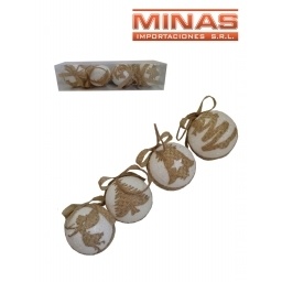 ADORNO PARA NAVIDAD 7 CM 4 PCS