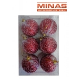 ADORNO PARA NAVIDAD 7 CM 6 PCS
