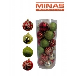 ADORNO DE NAVIDAD 6 CM 24 PCS $18 CU