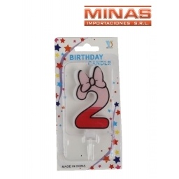 VELA NUMERO 2 PARA NENA.