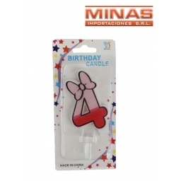 VELA NUMERO 4 PARA NENA.
