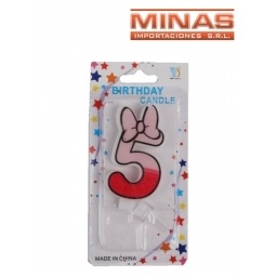 VELA NUMERO 5 PARA NENA.