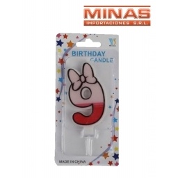 VELA NUMERO 9 PARA NENA.
