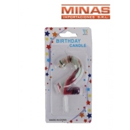 VELA NUMERO 2, MARMOLADA.