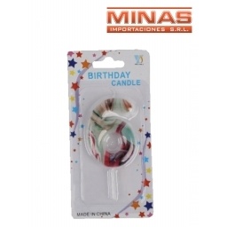 VELA NUMERO 6, MARMOLADA.