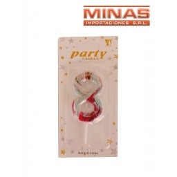 VELA NUMERO 8, MARMOLADA.