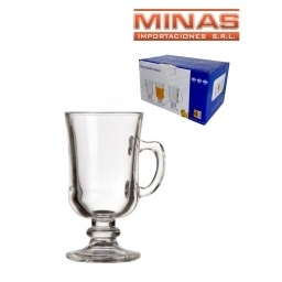 VASO PARA CAFE LARGO DE 11 CM  X 6 PCS.