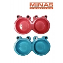 PLATO PARA MASCOTA DOBLE, 36 CM X 19 CM.