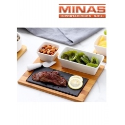 TABLA CON RECIPIENTES PARA PICADA