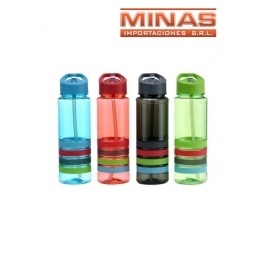 BOTELLA X 750 ML,CON RAYAS DE COLORES.