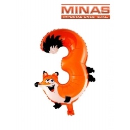 GLOBO EN FORMA DE NMEROS EN BOLSA INDIVIDUAL 16