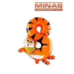 GLOBO EN FORMA DE NMEROS EN BOLSA INDIVIDUAL 16