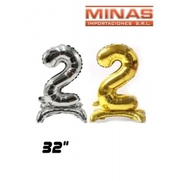 GLOBO CON BASE N 2, 32 PULGADAS.