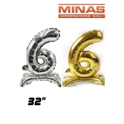 GLOBO CON BASE N 6, 32 PULGADAS.