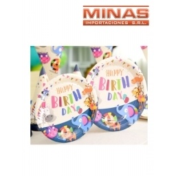 PLATOS PARA CUMPLEAOS 10 PCS 18 CM
