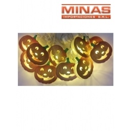 GUIRNALDA DE 10 LUCES LED, CALABAZAS.