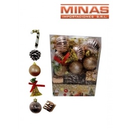 ADORNO DE NAV. DORADO 4 CM X 36 PCS, $ 7 CU.